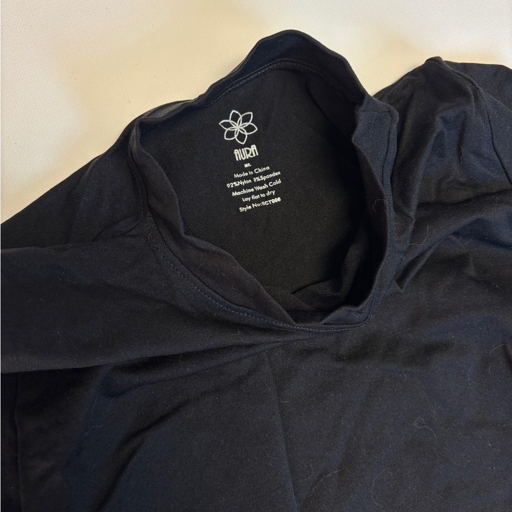 High Neck Ruched Tee - Picture 2 of 4